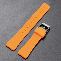 Enhanced Silicone Sport Watch Strap - Waterproof, Soft, and Durable Replacement Wristband - 18mm (Orange)