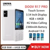 UNIWA DOOV R17 Pro 4G Smart Touch Screen Keypad Mobile Phone Android 13 3.54" 4GB RAM+64GB ROM 2300mAh Whatsapp Hebrew keyboard 1