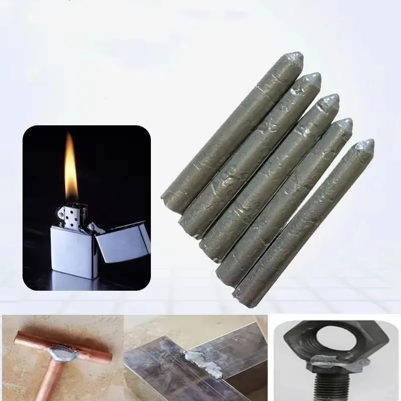 Aluminum Welding Rods 3-10Pcs Low Temperature Easy Melt Vacuum Weld Bars Cored Wire For Soldering Aluminum No Need Solder Powder