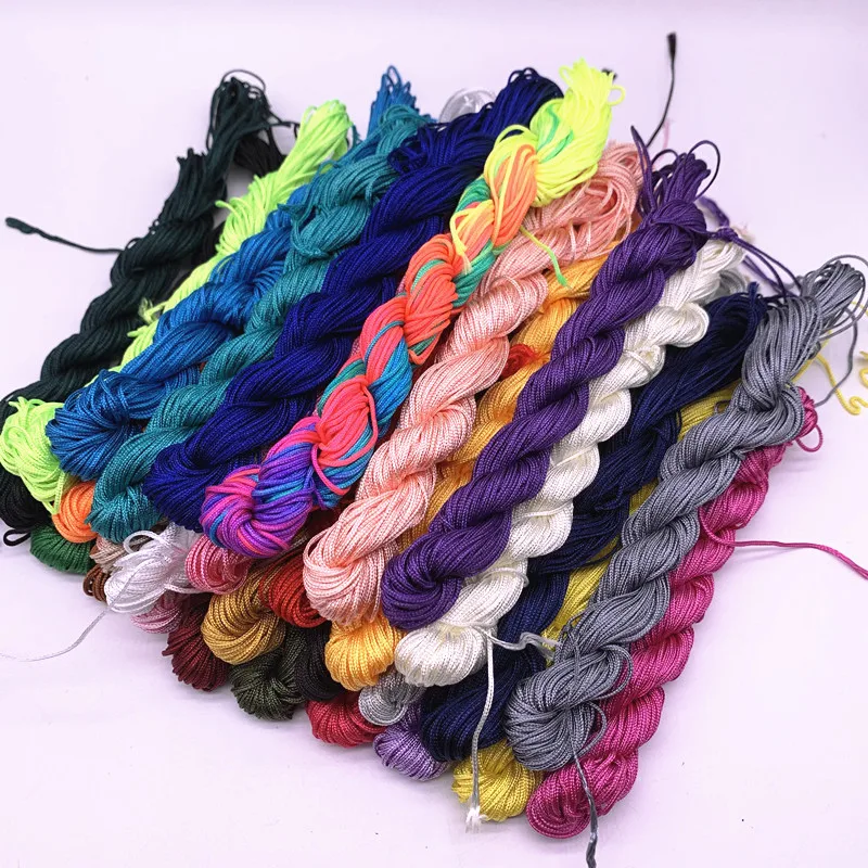 1.0mm Nylon Cord Thread Chinese Knot Macrame Rattai Braided String 20yards/lot for Jewelry Making DIY Clothing Accessories,nylon cord,macrame cord
