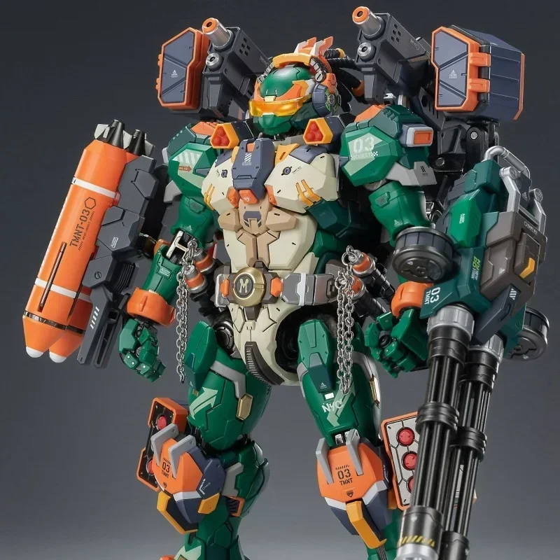 

[in Stock] Genuine Original Super Handsome Leonardo Mech Michelangelo 24cm Handmade Chinese Created Mech Model Collection Toy