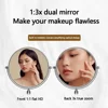 Telescopic Dressing Mirror Wall Mounted 8 Inch Magnifying Two-Sides Mirror Space Aluminum Black Makeup Mirror Cosmetic Lady Gift 4