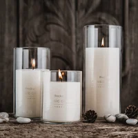 Simple Candle Cup Holder Transparent European Candlestick Empty Cups Candles Glass Light Jar Wedding Restaurant Candle Container 1