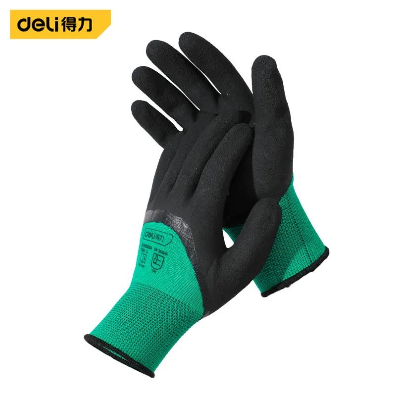 1 Pair Wear-resistant Work Gloves Gardening Digging Planting Garden Gloves Latex Coated Polyester Glove Labor Protection Gloves