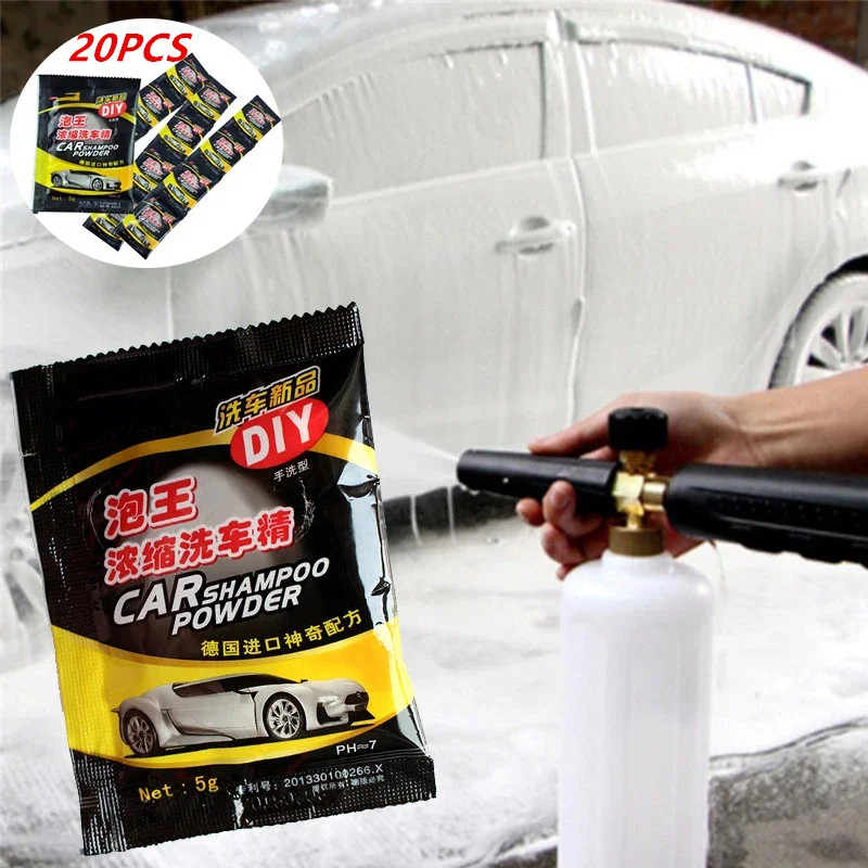 20PCS Car Wash Powder Car Cleaning Shampoo Paint Care Coating Cleaning Tool Soap Powder Foam Windshield Wash Accessories car shampoo car wash soap car wash foam
