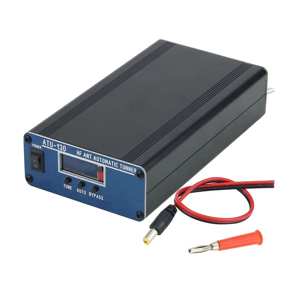 ATU-130 150W 3.5-54MHz 5Ω-1.2KΩ HF Automatic Shortwave Antenna Tuner 38x88x155mm Aluminium Alloy Black Tool  Accessories 3