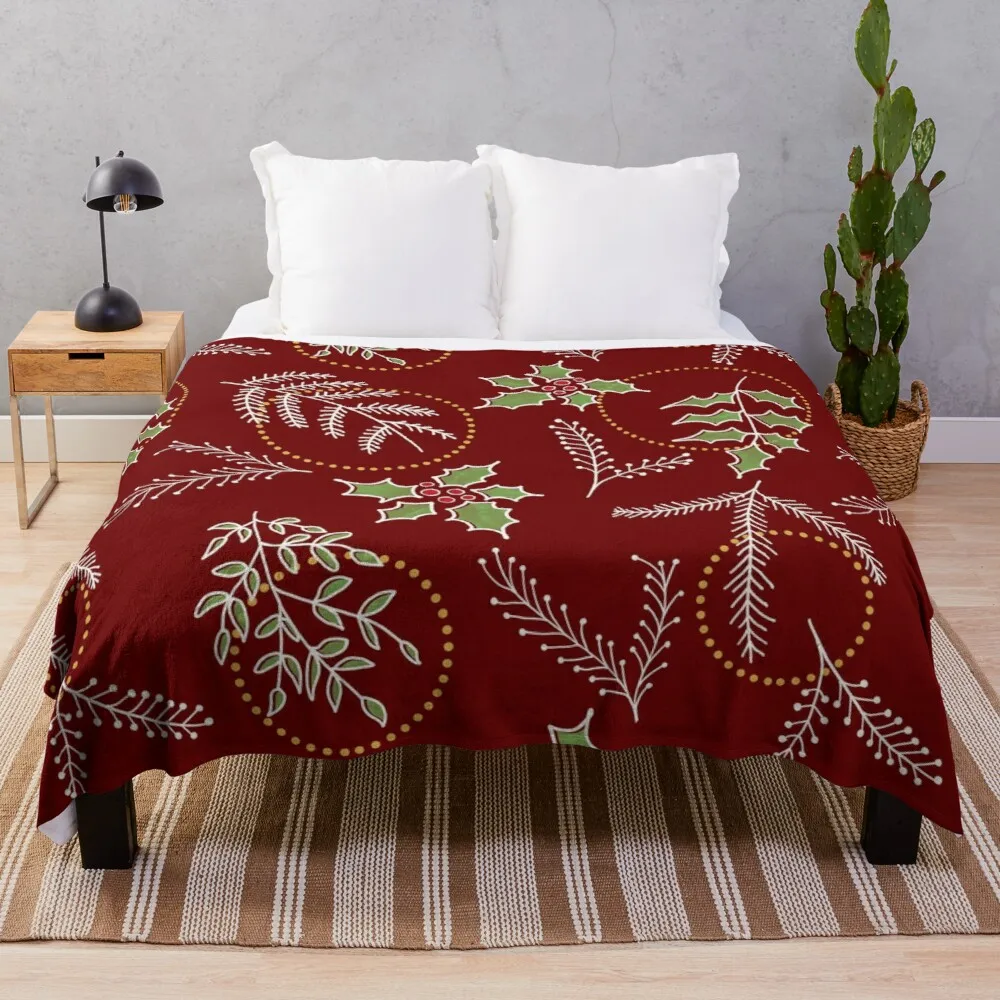 

Classic Xmas Throw Blanket fleece fabric stuffed blankets warm blanket