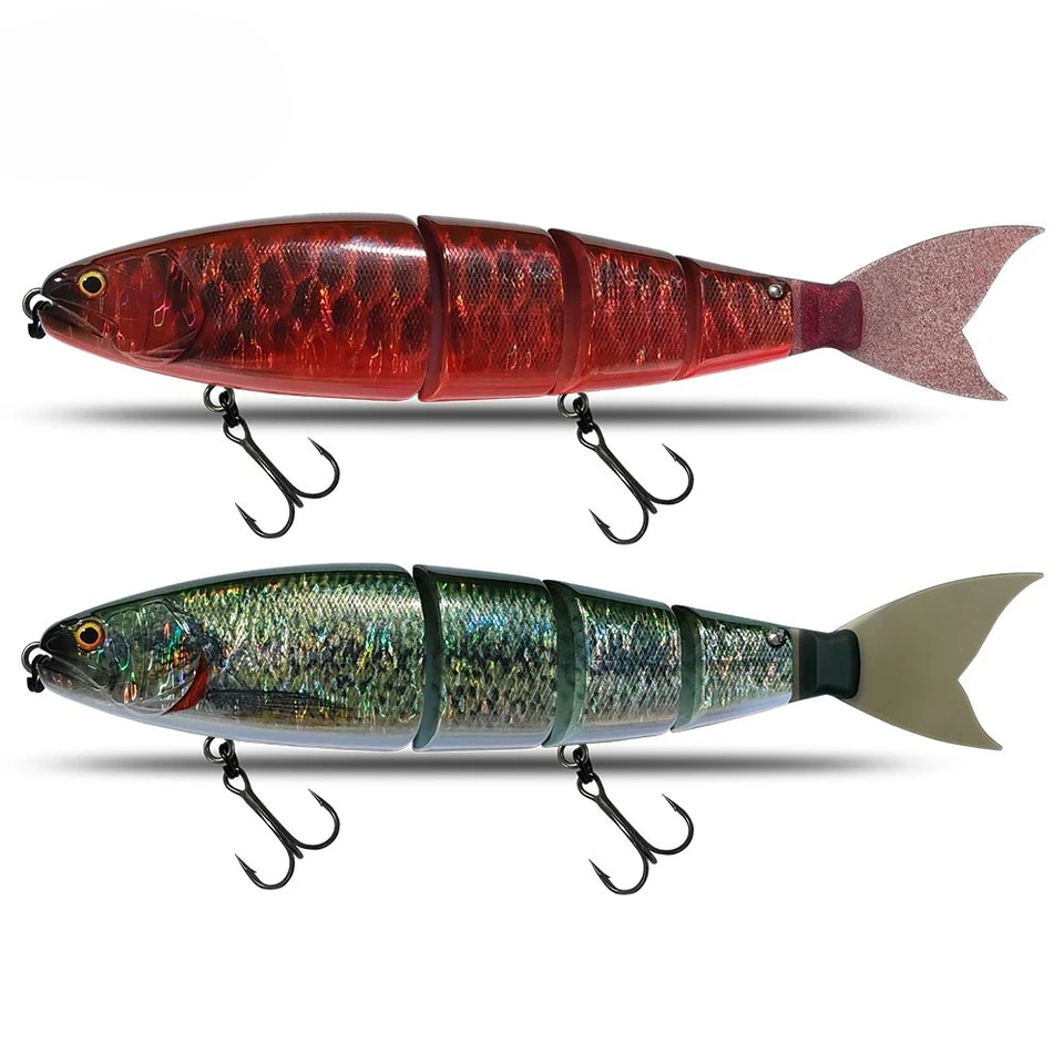 Leurre de pêche appât de natation articulé flottant coulant 245mm 11 couleurs géant dur appât Section leurre pour grand appât bar brochet leurre  18