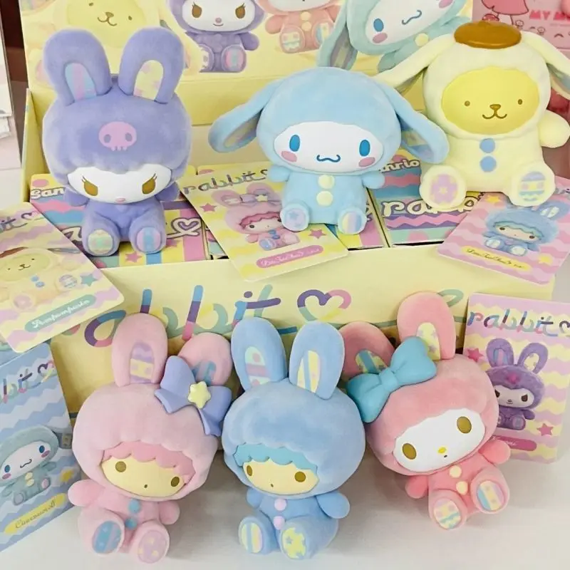 

Hot-selling cartoon anime Sanrio Rabbit series Kuromi mymelody Cinnamoroll figure desktop ornament doll girl holiday gift