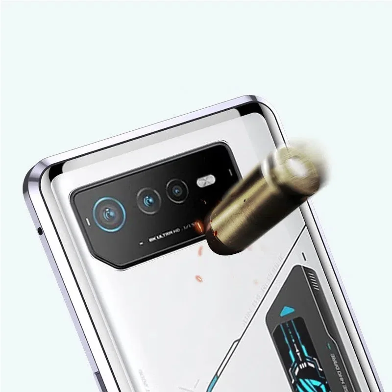 Capa For Asus ROG Phone 6 Pro Tempered Glass Phone Case For ROG Phone 6 5 5S Pro 360 Double Sided Magnetic Protective Flip Cover