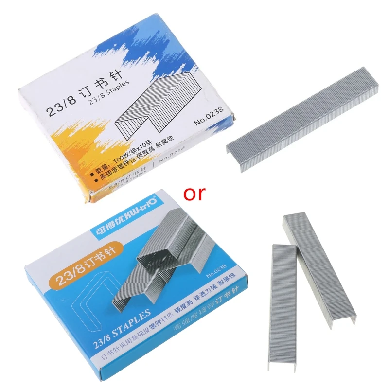 

2024 New 1000Pcs/Box Heavy Duty 23/8 Metal for Staples For Stapler Office School Supplies