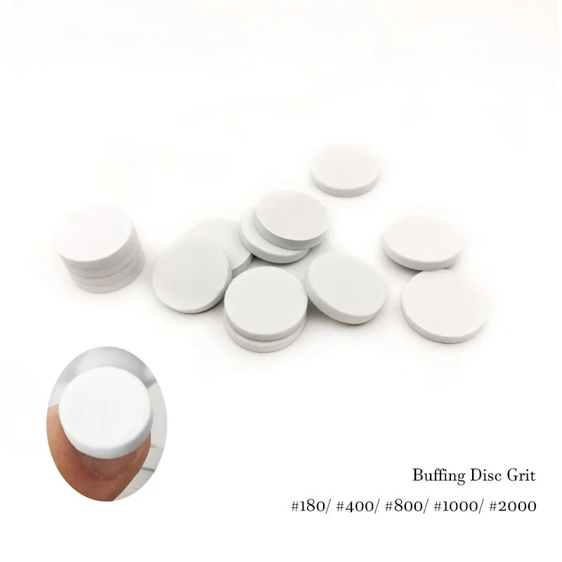 HYTOOS 50 개/갑 15mm 버핑 디스크 매니큐어 연마 샌딩 종이 금속 디스크 없음 네일 드릴 비트 액세서리 공급 업체