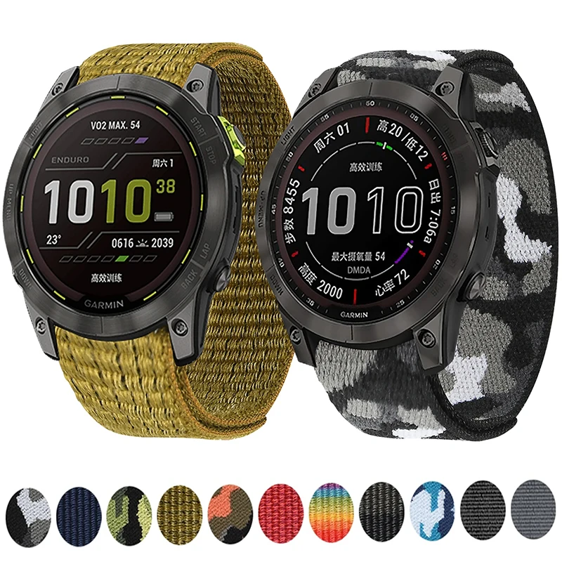 

Ремешок нейлоновый спортивный для смарт-часов Garmin Fenix 7X 7 6X 6 Pro/ Enduro D2 MK1 MK2i Epix, 26 дюймов 22 мм