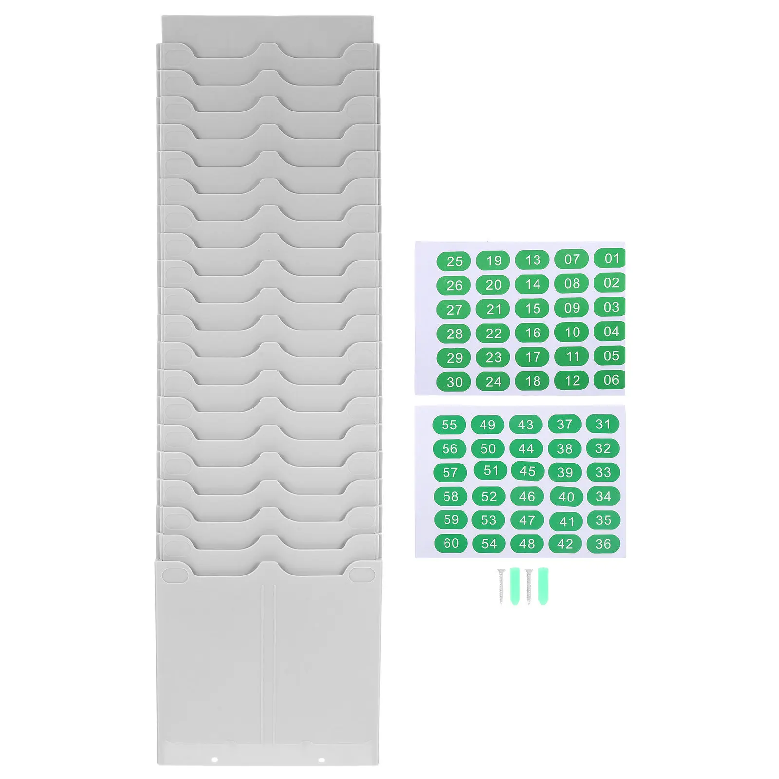 4Pcs 벽걸이형 카드 디스플레이 수직 플라스틱 타임카드 랙 출석 카드 보관 주..