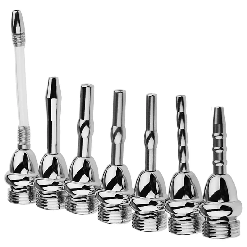 Metal Urethra Catheter Vaginal Anal Cleaner Butt Plug Enema Syringe Toilet Anal Shower Head Beads Bidet Cleaning Kit