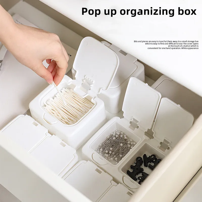 Pop-up Storage Box,Desktop Storage Box,Cotton Swab Box,Cosmetic