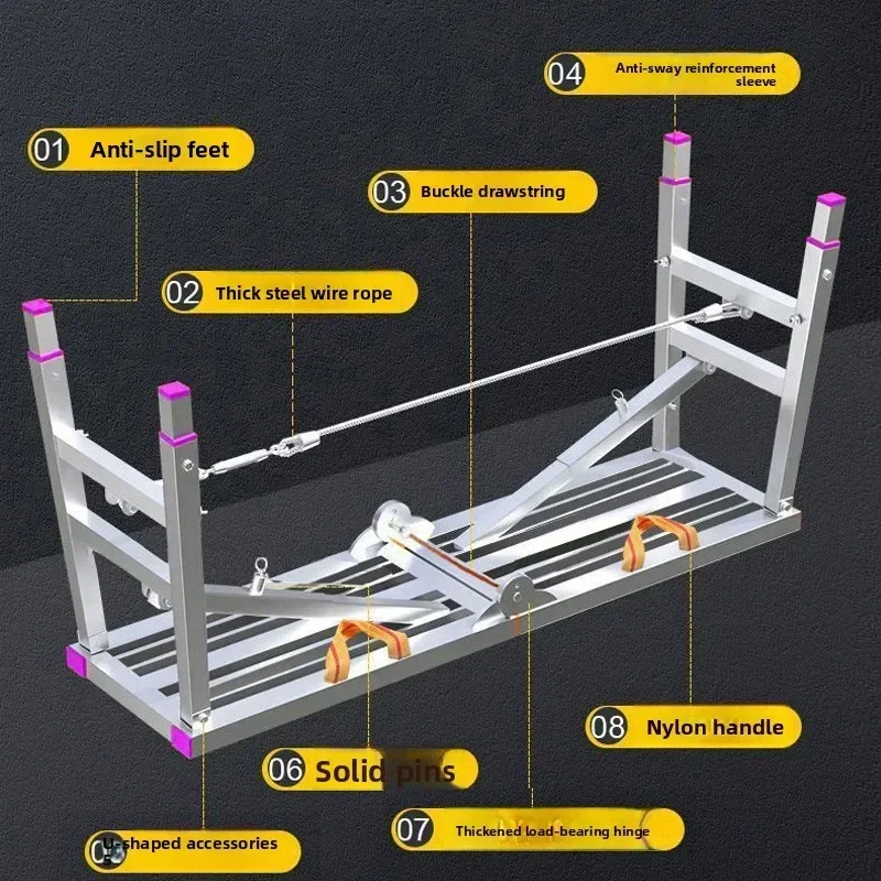 درج سلم مزدوج سميك قابل للطي