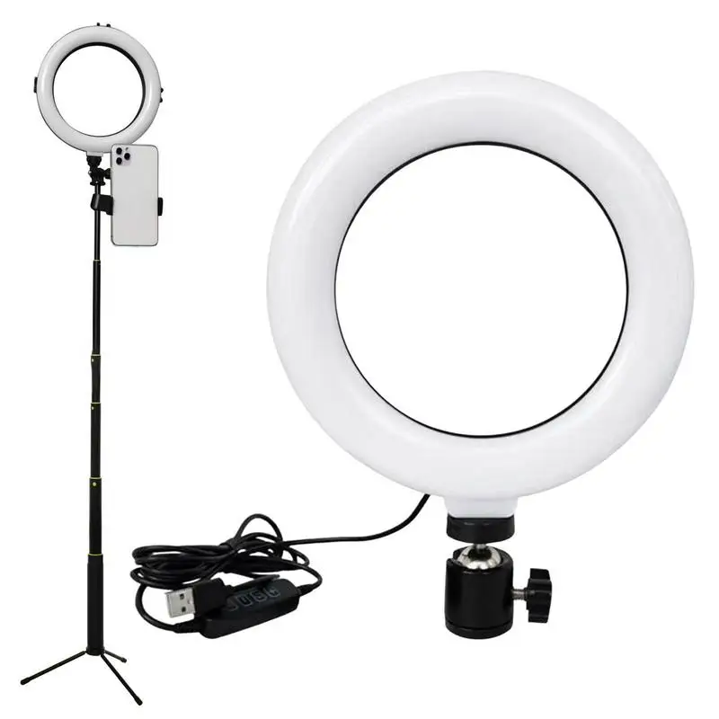 Luce Ad Anello Per Telefono Selfie Ring Light Selfie Ring Light Con Treppiede Ricaricabile Portatile Clip-On Fill Light Per Smart Phone