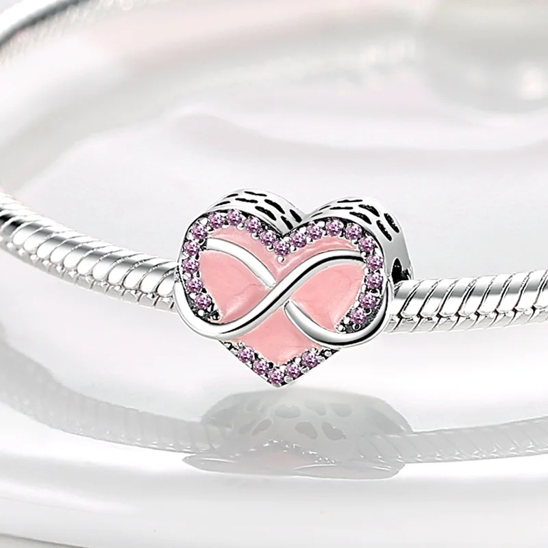 pandora charm bracelet Hot Sale Heart Shape Bead Charms De Plata 925 Fit Original Pandora Bracelet Diy Support Wholesale Dropshipping For Bangle Making mens wedding bands