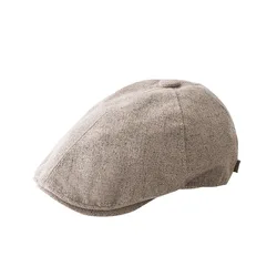 Womens Visor Beret Newsboy Hat Cap for Ladies Korean Flax Female Summer Retro Casual Versatile Hats Male