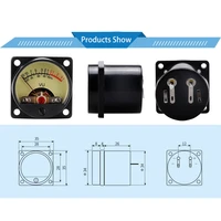 VU Level Meter TR-35 500 VU Meter Panel Mechanical Pointer Type Audio Level Meter White LED 2.8-3.8V 20MA 2