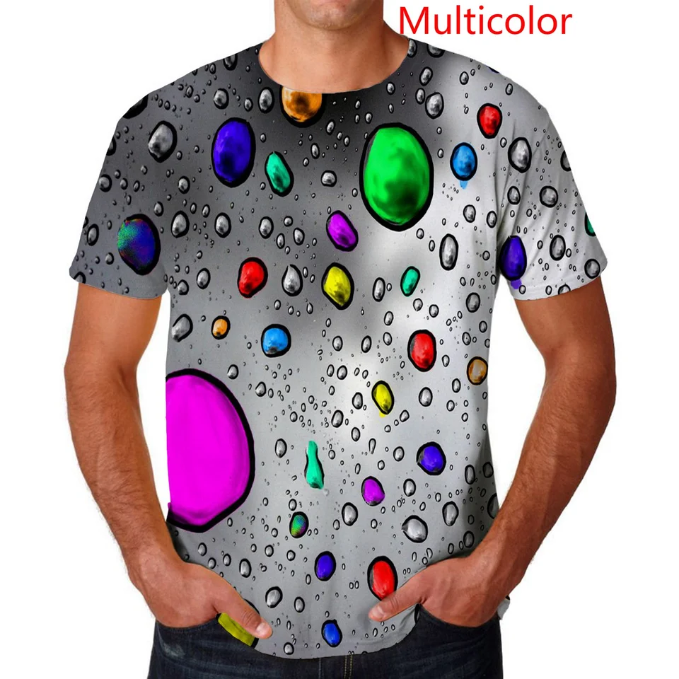 Camiseta Unisex Manga Corta Estampado 3D Arte Pintura - Diseño Casual Elegante Para Hombre, Talla L