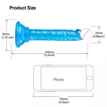 Realistic Dildo Anal Masturbator Sex Toys for Womans Crystal Jelly Dildos Suction Cup Penis Thrusying Vagina Dildo for Women Hot 6