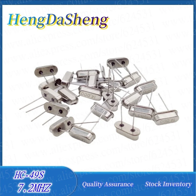 20Pcs/Lot Quartz Crystal Resonator HC-49S 7.2MHZ 7.200MHZ 7.2M Passive Oscillator DIP-2