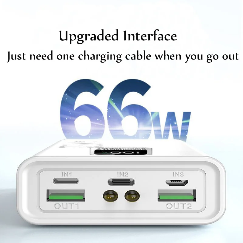 Vogek 66W Power Bank 20000mAh Portable Phone External Battery Fast Charge Auxiliary Battery Powerbank For Huawei Iphone best wireless power bank