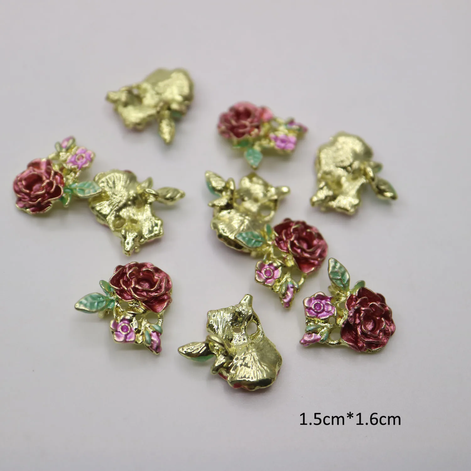 10 개/몫 쥬얼리 의류 모자 가방에 대 한 DIY 공예 용품 합금 금속 artesanato costura 비즈 꽃 액세서리