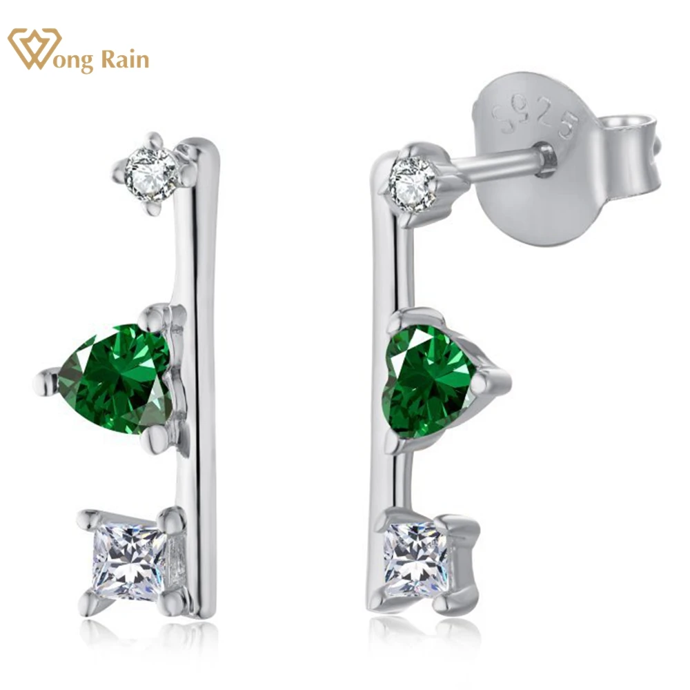 

Wong Rain 18K Gold Plated 925 Sterling Silver Zircon Gemstone Ear Studs Earrings for Women Wedding Party Jewelry Free Shipping