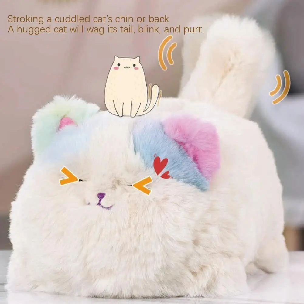 Simulation Cute Cat Dog Talking Cat Interactive Kids Plush Toys Huggy Pets Speak Electronic Accompanied Fluffy Realistic Cat Toy 2
