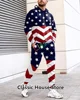2023 Fashion Tracksuit For Men Black White Letter Printed Hoodie + Pants Suit Autumn 2 Pieces Long Sleeve Set Men's Clothing 3