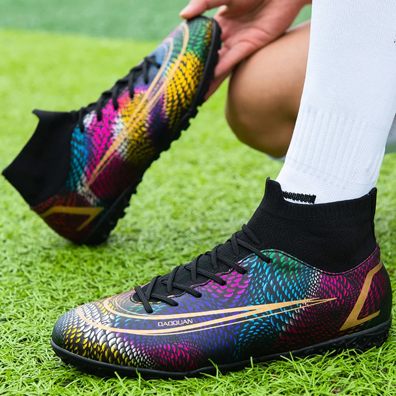 

Original Mens Soccer Shoes High Ankle Soccer Boots Man Fg Tf Children's Football Shoes Breathable Soccer Shoe Man