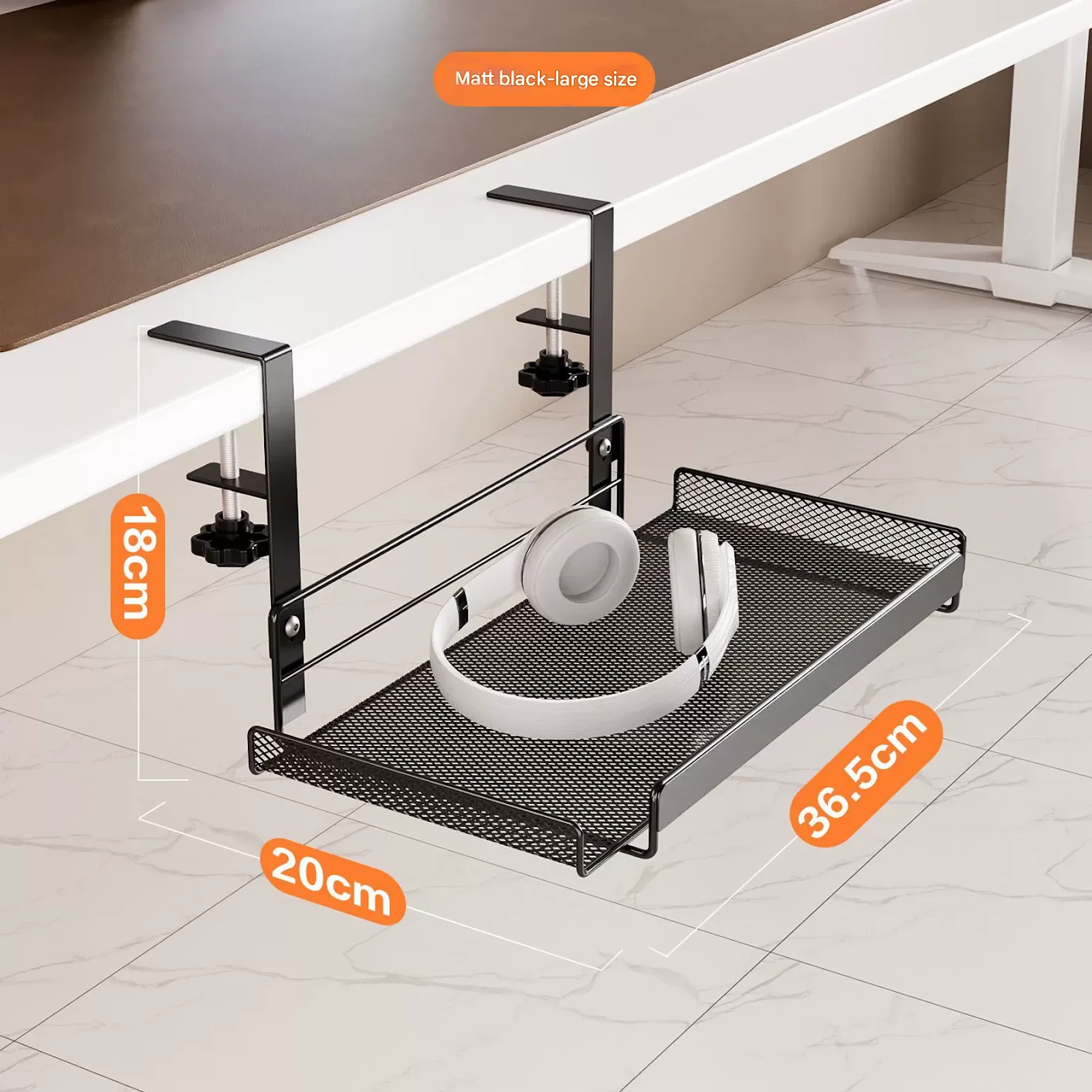 Under The Desk Line Storage Shelf Office Storage Shelf Hidden Supplies Metal Material Is Not Deformed