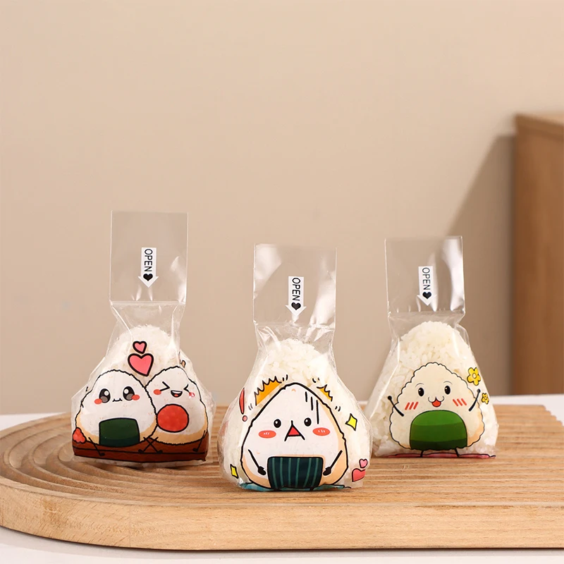 50/100Pcs 일본식 삼각형 쌀볼 일회용 포장 가방 노리 오니기리 스시 가방 스시 만들기 틀 도시락 액세서리
