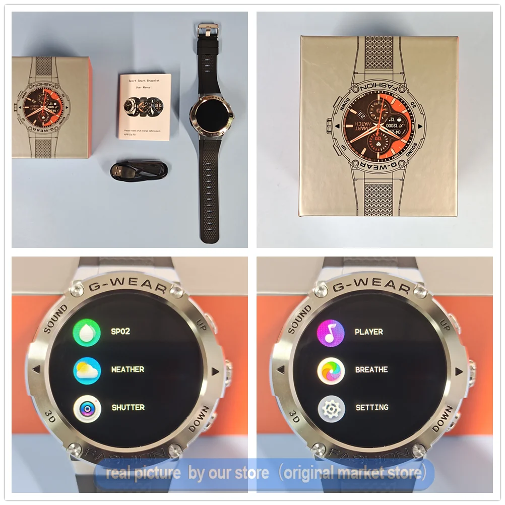 Sports Smart Watch Men BT Phone Call Customize Watch Faces Music Fitness Tracker Super Long Standby Smartwatch Android IOS K28H