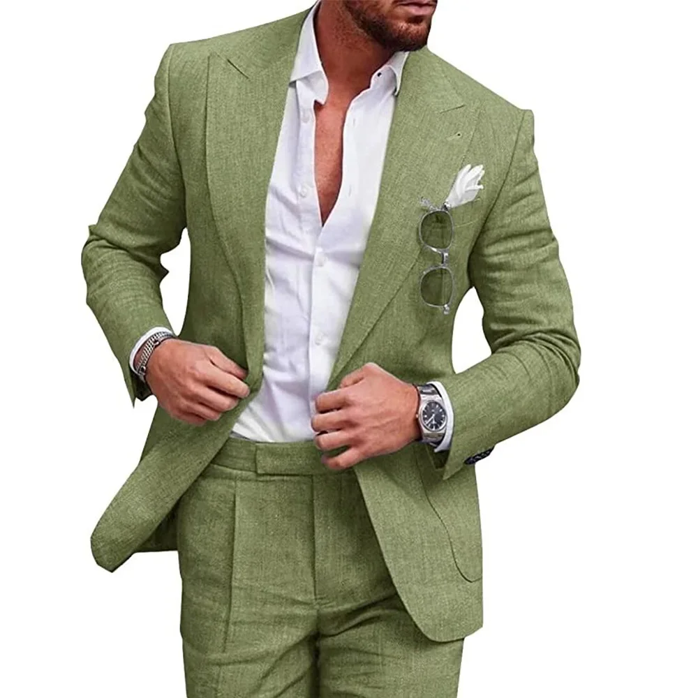 2026 New Two-piece Digital Print Suit Set Custom Men's Suit Long Sleeve Blazer & Pants Matching Set