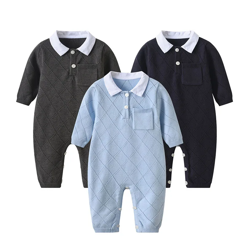

Baby Polo Outfit Long Sleeve Autumn Clothes Romper Newborn Cotton Baby Overalls Clothing One Piece Jumpsuits