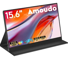 Amoudo 15.6 Inch Portable Monitor 1920x1080P Mobile Display IPS LCD Panel Penhole Stand VESA USBC Mini HDMI Extend Display - Trending Best High-Ticket Dropshipping Products Product August 2026