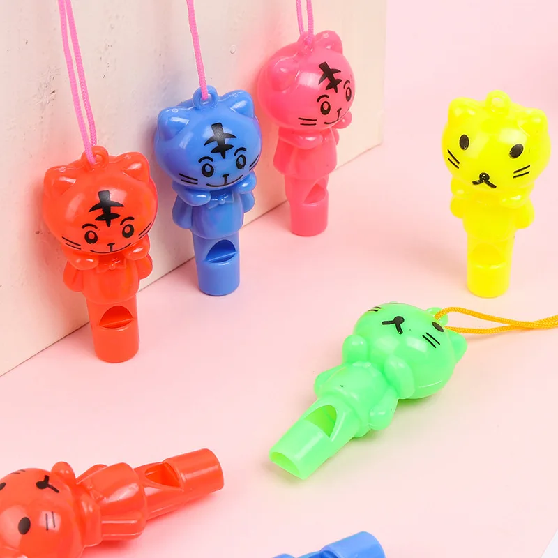 20Pcs Cute Animal Cat Whistles Cheerleading Sports Toys for Kids Children Birthday Party Favors Goodie Bag Pinata Fillers Gifts