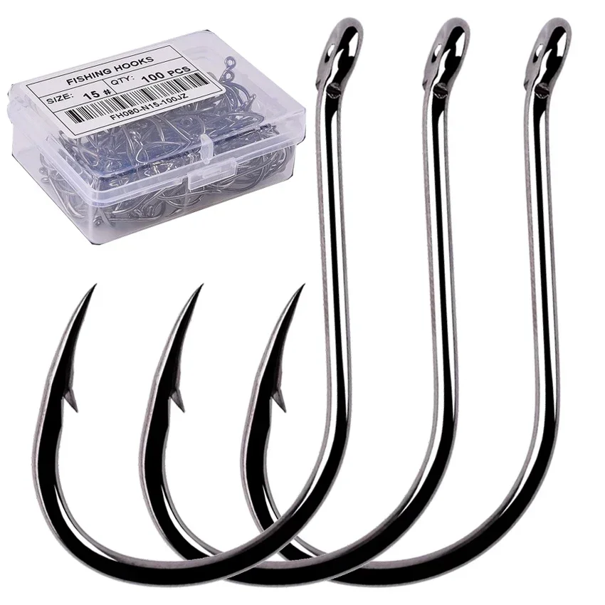 Hame&ccedil;ons de p&ecirc;che Iseama cercle carpe yeux crochet de p&ecirc;che ensemble taille 2-15 # Hame&ccedil;ons Ring Eye Aorace 100 pi&egrave;ces/bo&icirc;te