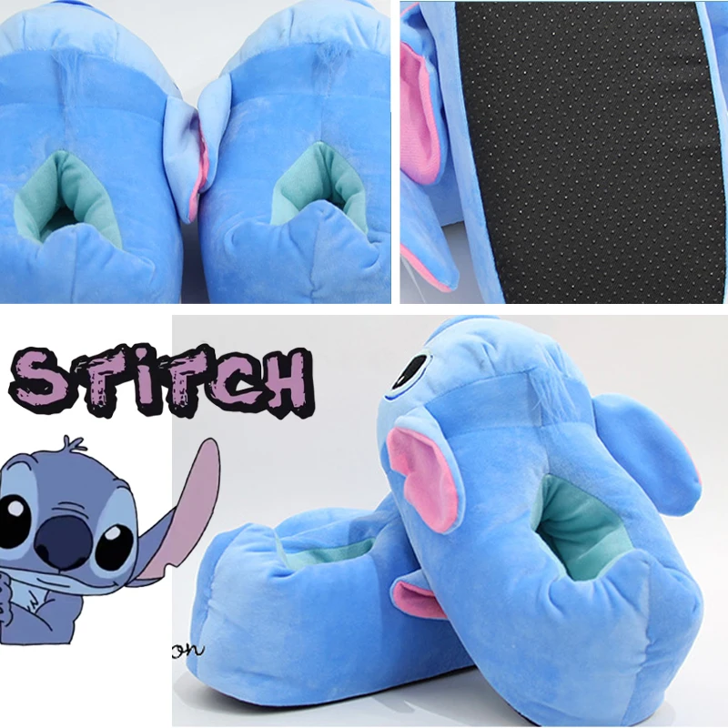Disney Stitch Plush Slippers Cotton Shoes boys Winter Soft Warm