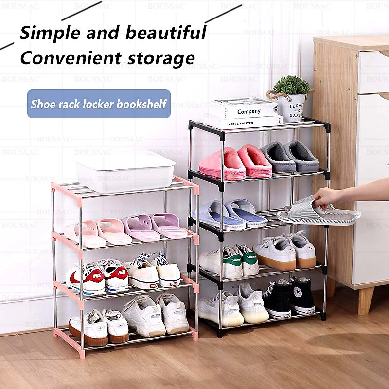 Shoe Rack Iron Easy Install Shoe Organizer Space Saver Furniture
