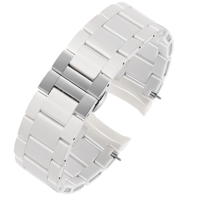 Rose Gold Buckle Silicone Wristband Bracelet - 20/23mm Strap