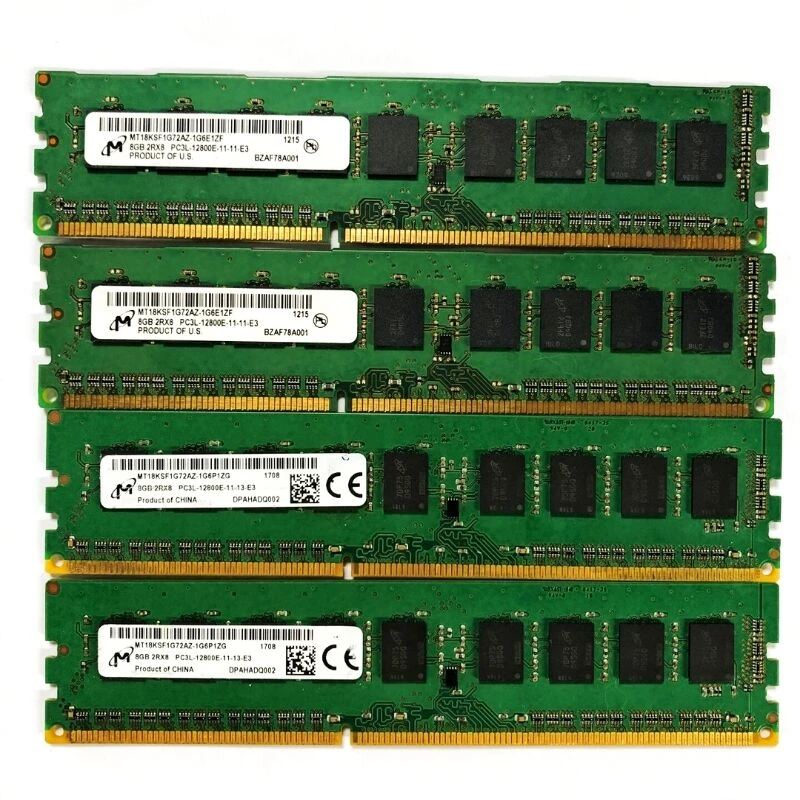 Memória Micron Server, DDR3, ECC, RAM 8GB, 1600MHz, 2Rx8, PC3L 12800E