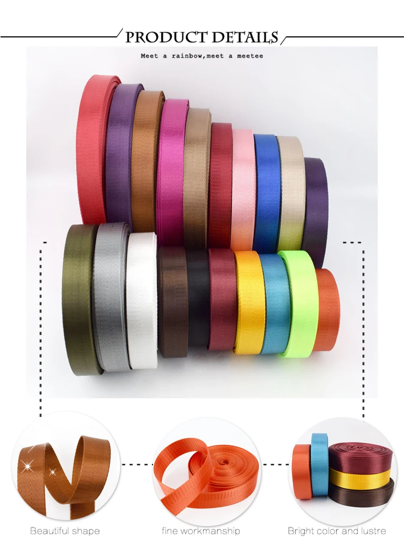 Sangle en nylon personnalisée (1 pouce) sangle en nylon corde plate sangle robus