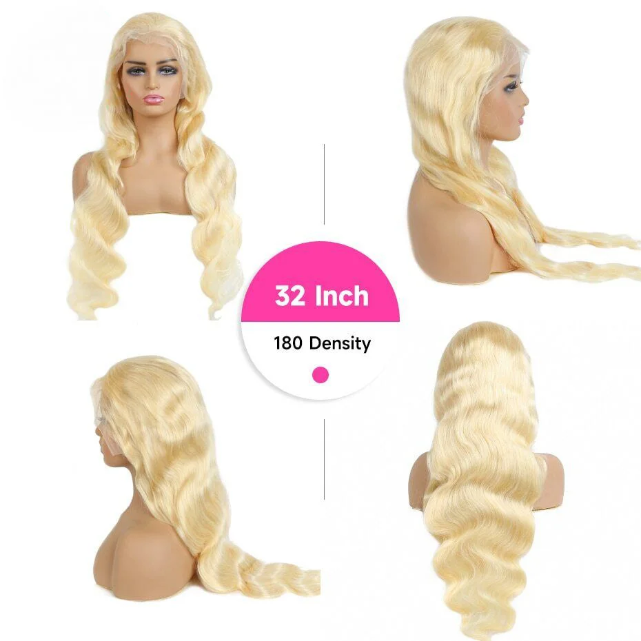 250 Density 613 Blonde Body Wave 13x6 HD Lace Frontal Wig