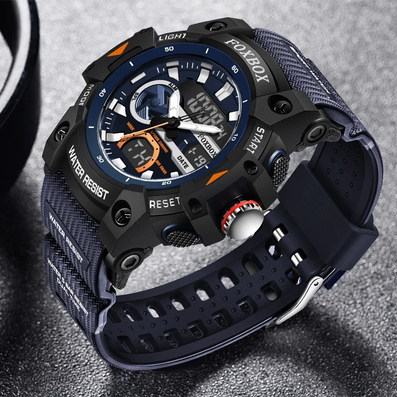 2023 NEW LIGE Brand Watches For Men Silicone Strap Chronograph Digital Quartz Wristwatches Fashion Luminous Waterproof Clock