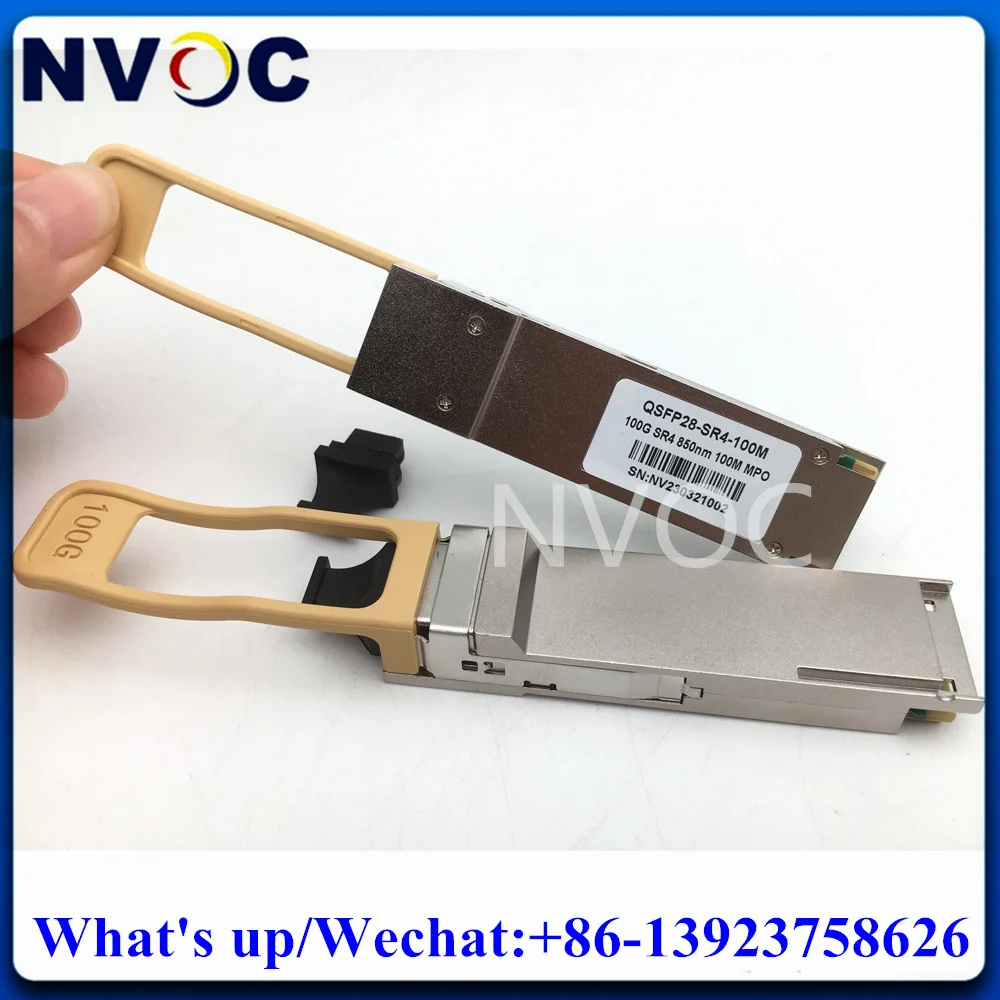 Connettore Mpo Mmf Qsfp Gbic Muslimb 100G 850Nm 100M Qsfp28 Modulo Ricetrasmettitore Ottico Sr4 Per Switch Cisco,Huawei,Mikrotik